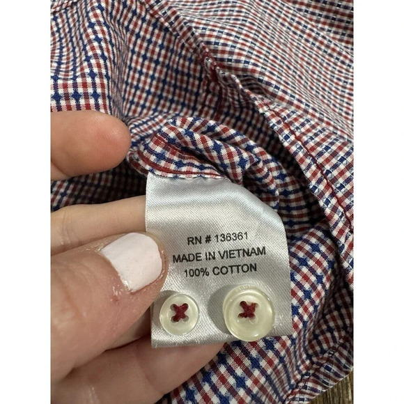 Bundle of 2 - 2 Button Down Shirts, 100% Cotton 100% Silk Size Large - Picture 7 of 15